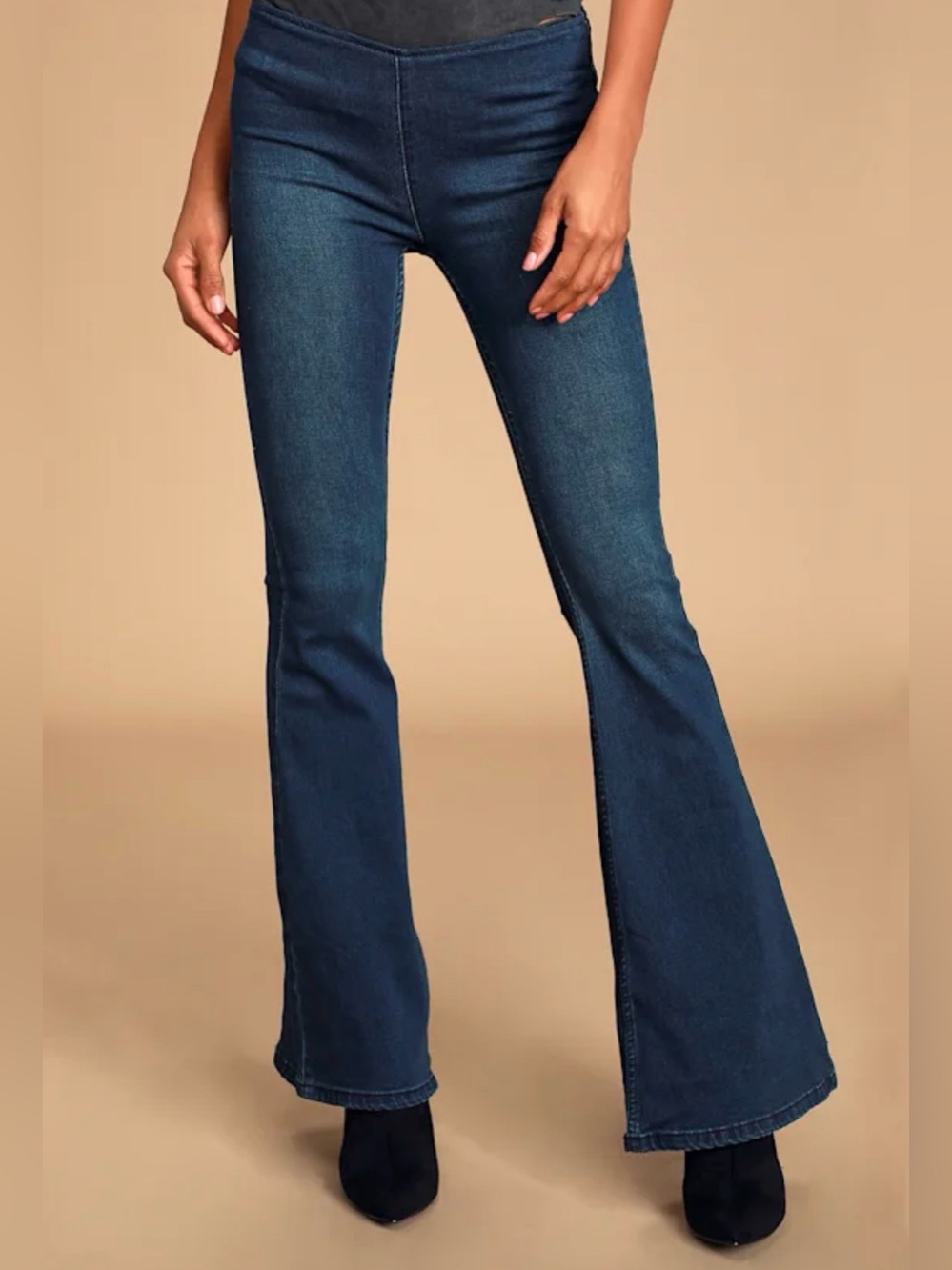 We The Free Penny Pull On Flare Jeans Size 28 Bell Bottom Stretch Retro Y2K Boho